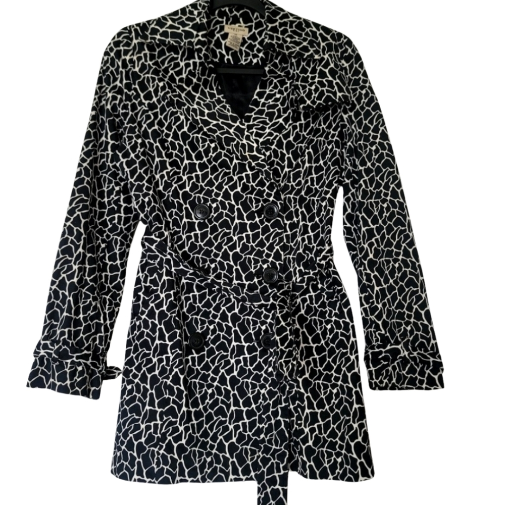 Vertigo Paris Double Breasted Cotton Trench Coat Jacket Size XS